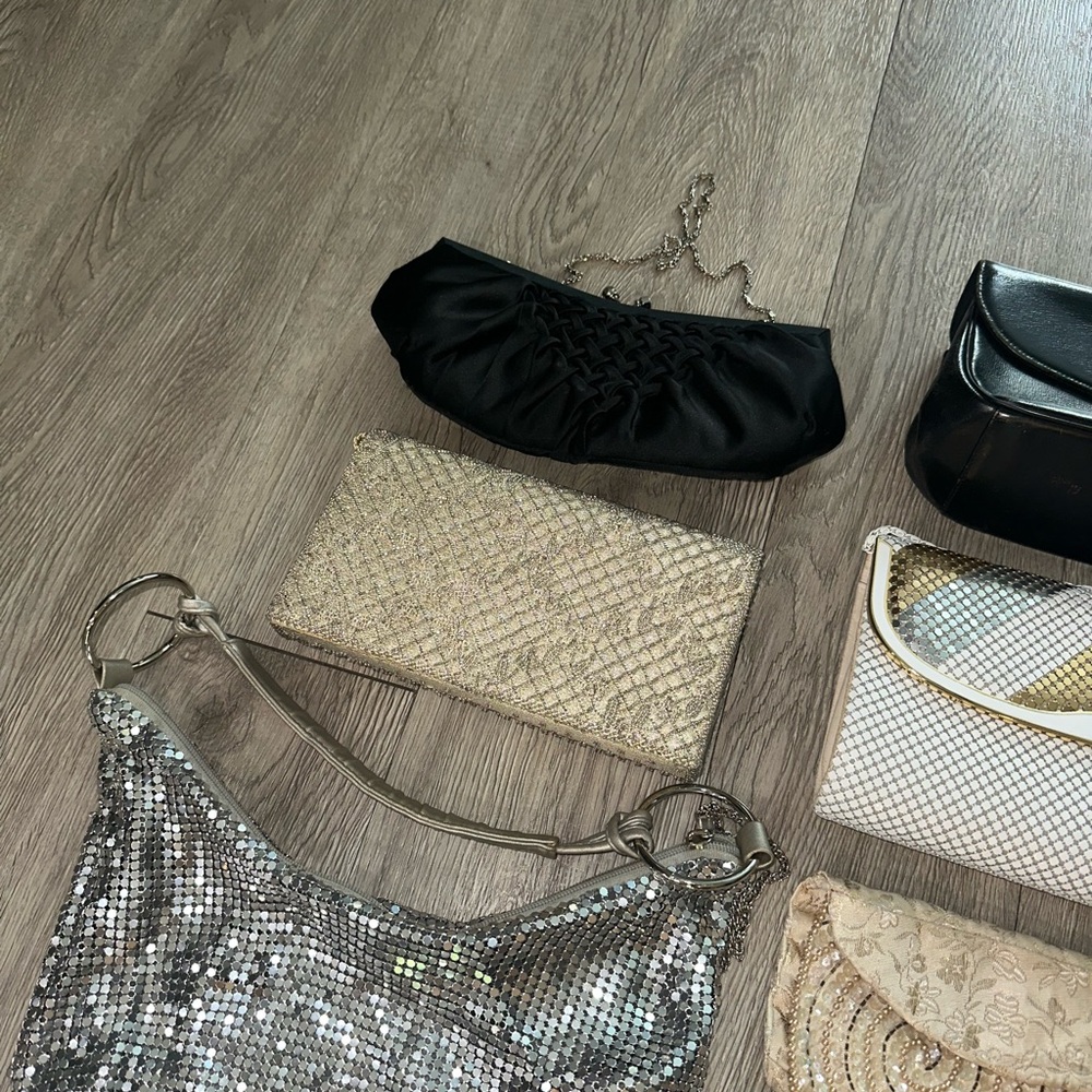 Vtg Lot 15 La Regale More Beaded Sequin Mesh Leather Evening Clutch Bag Purses - Picture 9 of 15